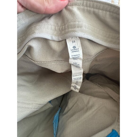 LULULEMON Men's Tan Casual Side Zip Shorts Size 34 - Picture 9 of 9